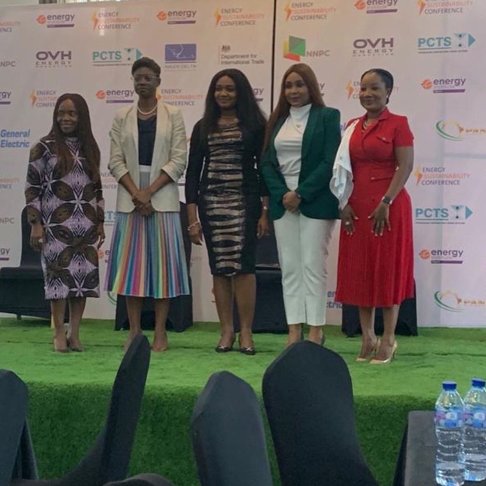 Chinenye Ajayi with fellow speakers at the Energy Sustainability Conference
