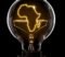 Clean and shiny lightbulb with Africa as a glowing wire.(series)